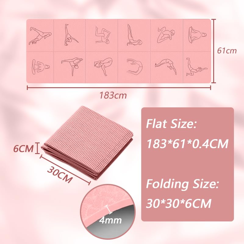 Pink Fold & Flow Yoga Mat