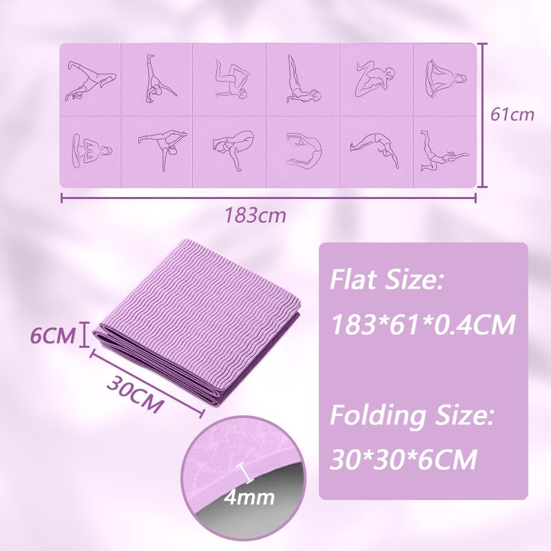 Purple Fold & Flow Yoga Mat